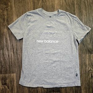 New Balance Logo Pro Classic running tee Gray Casual Cotton t-Shirt Men's Sm